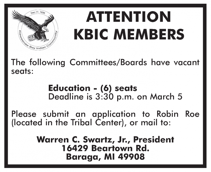 08-2021 KBIC Committee Board Vacant Seats March 5.png